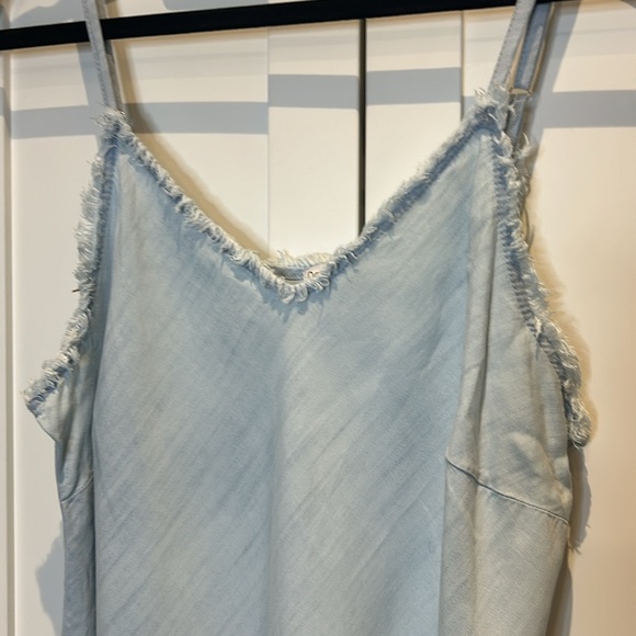 DEX Frayed Edge Tencel Camisole Bleach Wash Top Women size XL - Picture 6 of 15